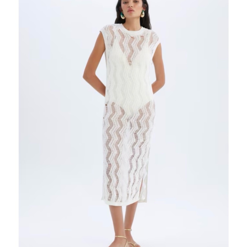 NWT Zara open knit crochet Dress